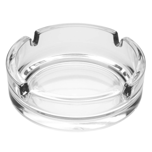 Round ashtray, made of glass, Selena, 10.5 cm, transparent color